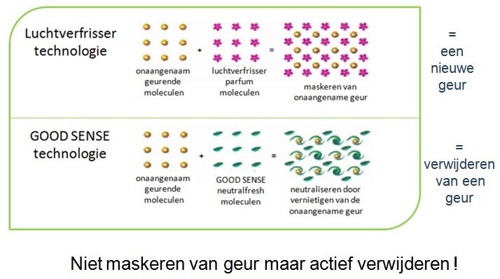 Verschil tussen luchtverfrisser en Good Sense